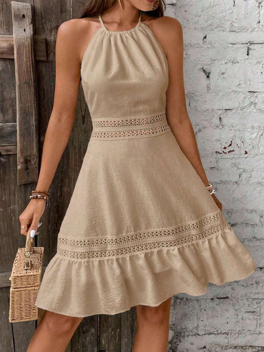 Robe dos nu à ourlet asymétrique