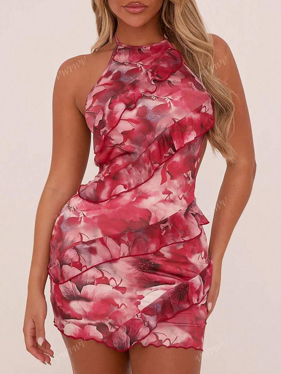 Robe d'été à col licou pour femme