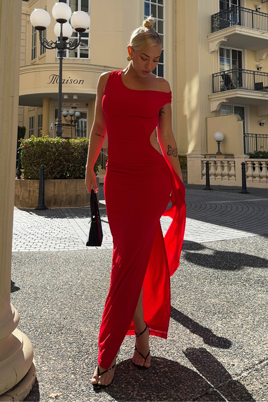 ROBE MAXI MARA - ROUGE