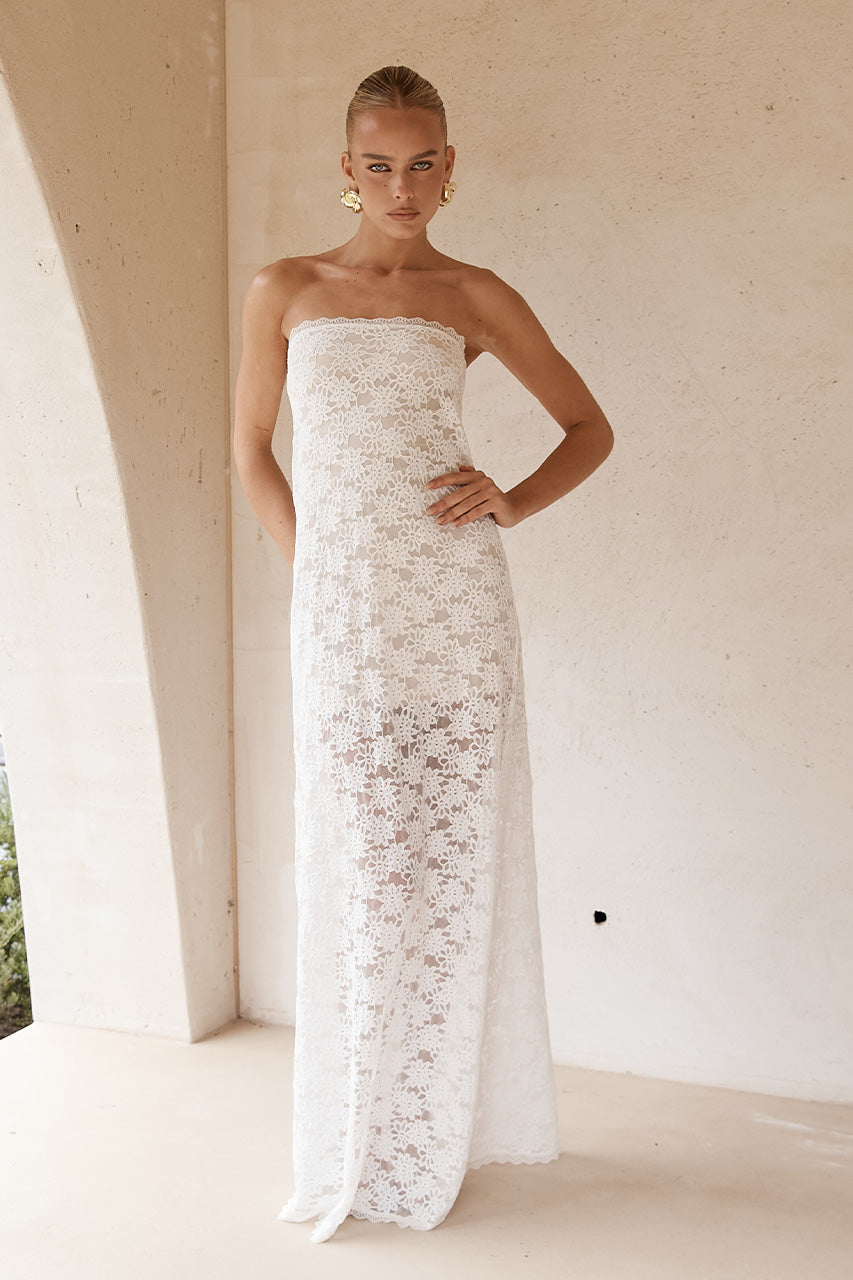 ROBE MAXI KINERA - BLANCHE