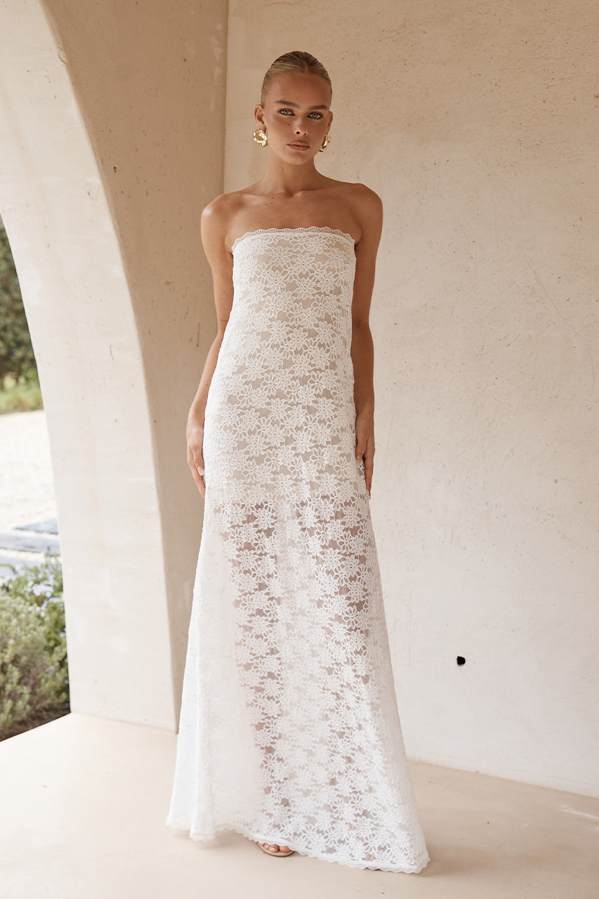 ROBE MAXI KINERA - BLANCHE