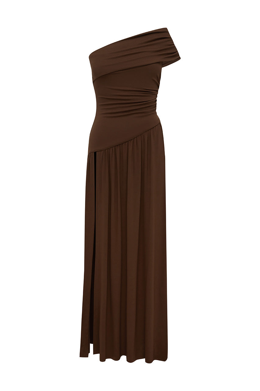 ROBE LONGUE À UNE ÉPAULE LARSEN