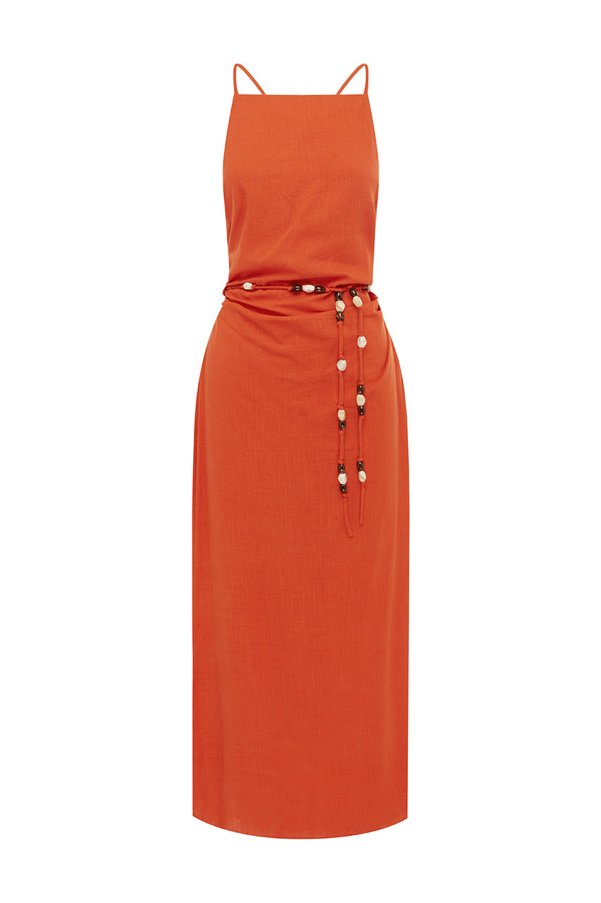 ROBE MIDI MADELENA - ORANGE