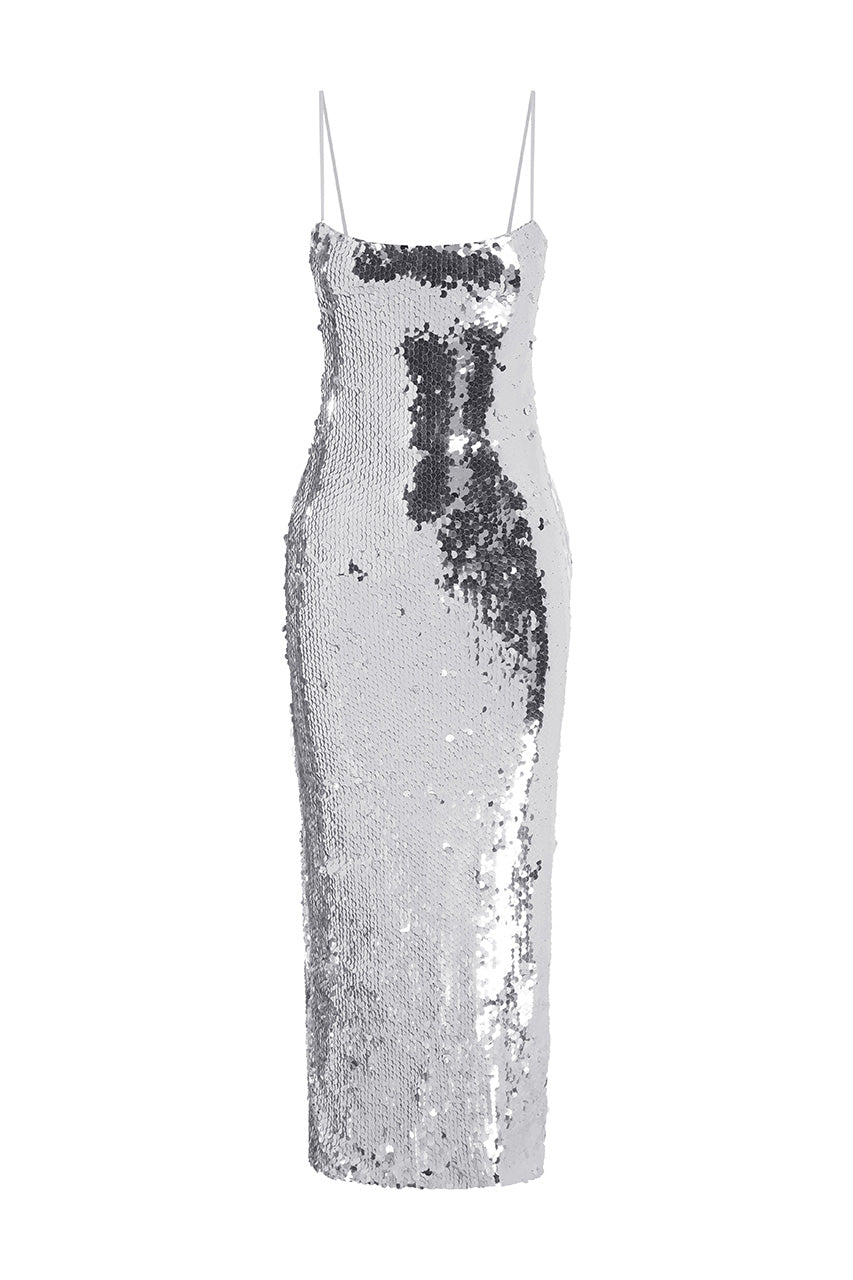 ROBE MIDI VESINA - ARGENT